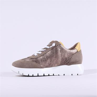 Wonders Odisei Two Tone Bungee Trainer - Taupe Yellow